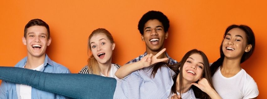 Young people in a school environment representing everyday experiences and support systems